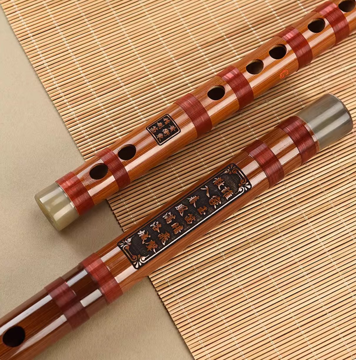 Traditional Chinese bamboo flute dizi wind instrument